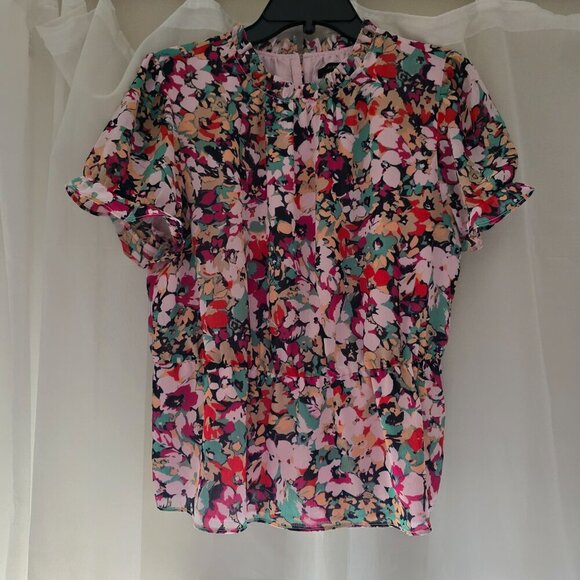 J. CREW FlCrinkle Cyrano Floral Top - Picture 4 of 12